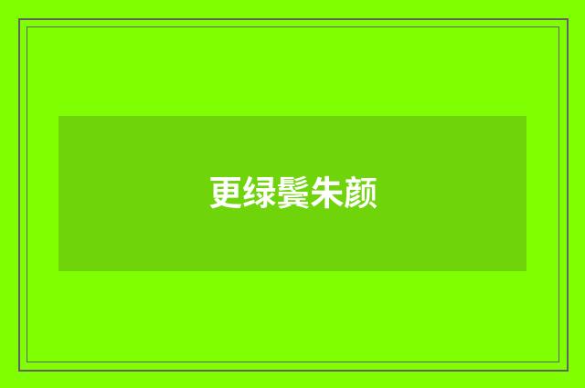 更绿鬓朱颜