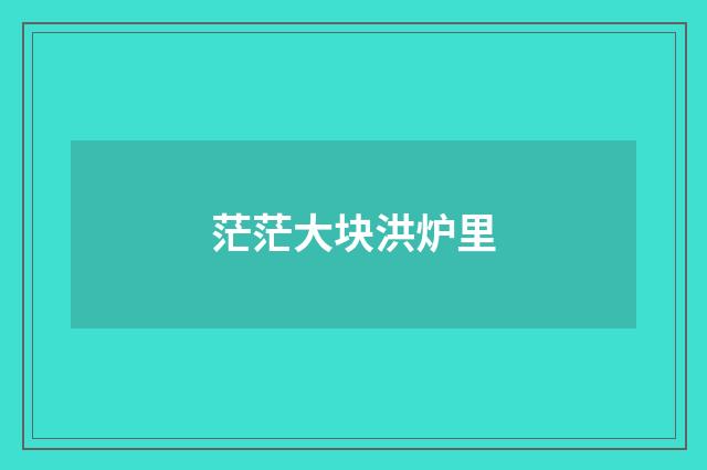 茫茫大块洪炉里