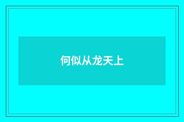 何似从龙天上