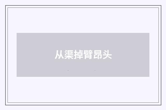 从渠掉臂昂头