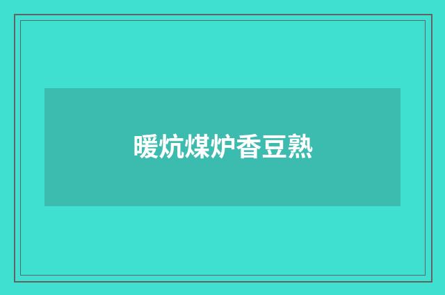 暖炕煤炉香豆熟
