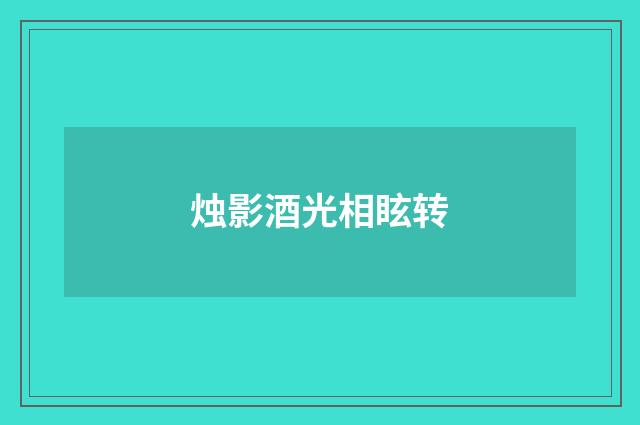 烛影酒光相眩转