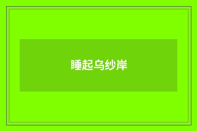 睡起乌纱岸