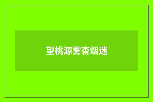 望桃源雾杳烟迷