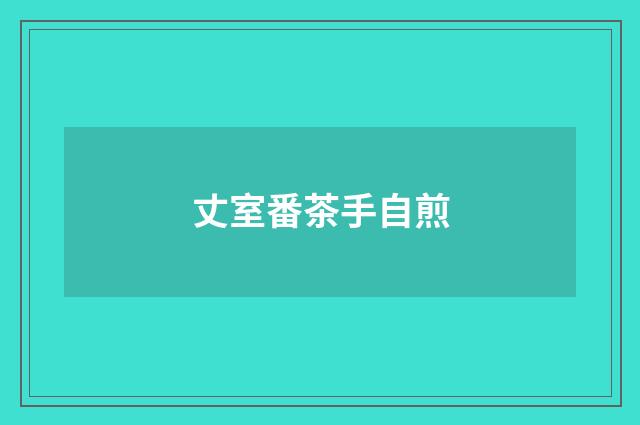 丈室番茶手自煎