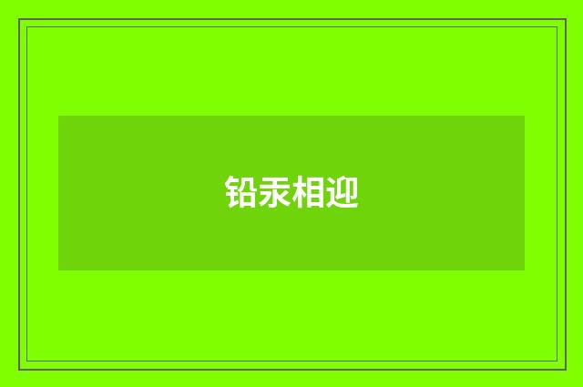 铅汞相迎