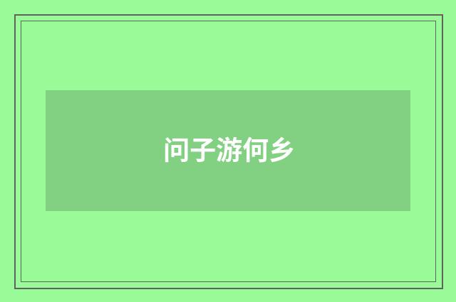 问子游何乡