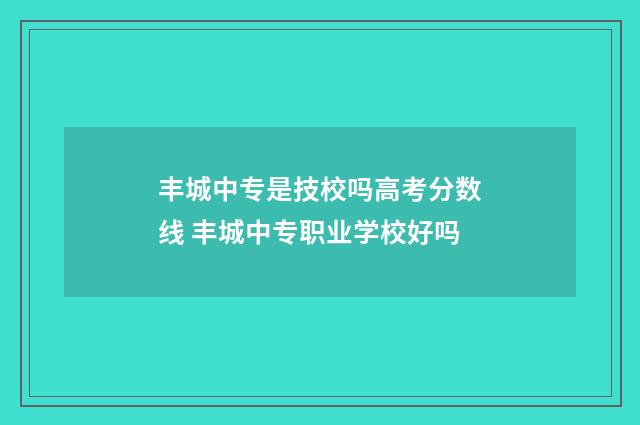 丰城中专是技校吗高考分数线 丰城中专职业学校好吗