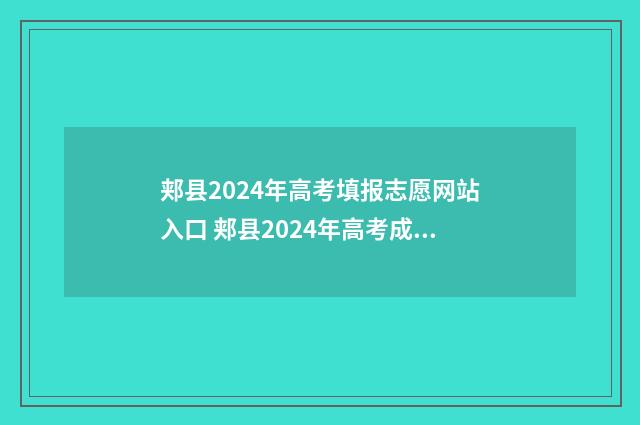 郏县2024年高考填报志愿网站入口 郏县2024年高考成绩