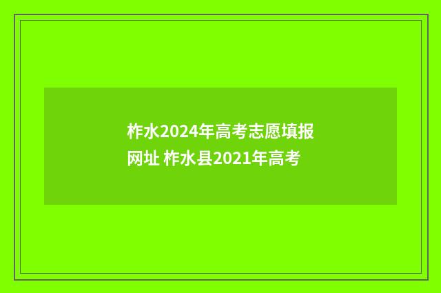 柞水2024年高考志愿填报网址 柞水县2021年高考