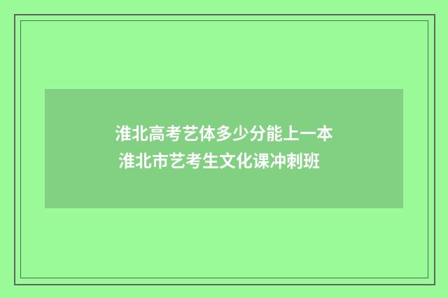 淮北高考艺体多少分能上一本 淮北市艺考生文化课冲刺班