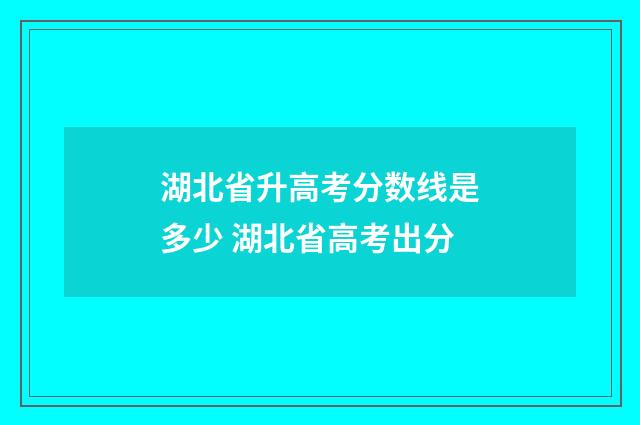 湖北省升高考分数线是多少 湖北省高考出分