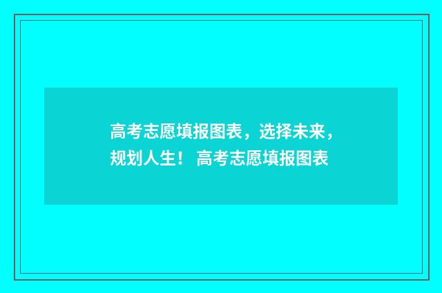 高考志愿填报图表,选择未来,规划人生! 高考志愿填报图表