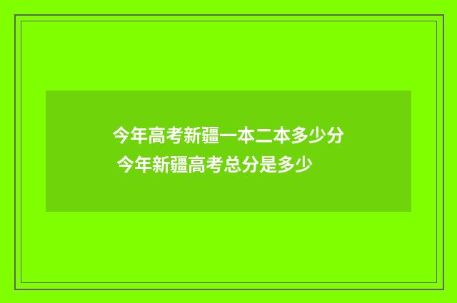 今年高考新疆一本二本多少分 今年新疆高考总分是多少