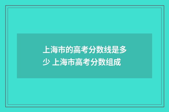 上海市的高考分数线是多少 上海市高考分数组成