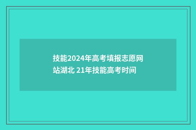 技能2024年高考填报志愿网站湖北 21年技能高考时间