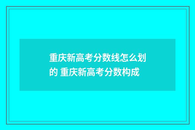 重庆新高考分数线怎么划的 重庆新高考分数构成