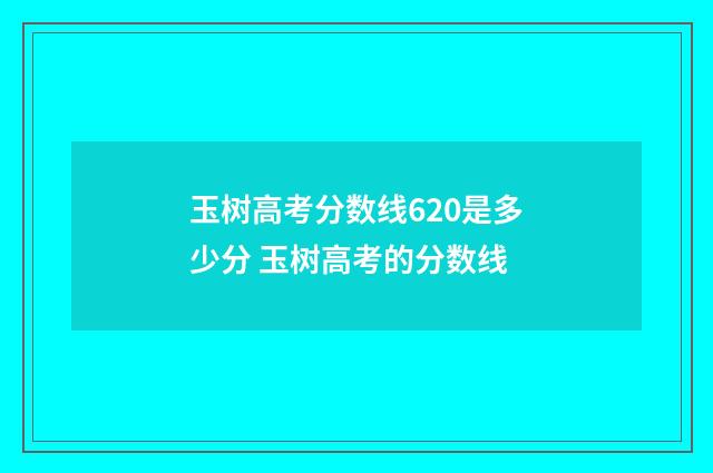 玉树高考分数线620是多少分 玉树高考的分数线