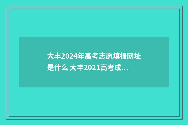 大丰2024年高考志愿填报网址是什么 大丰2021高考成绩