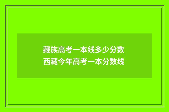 藏族高考一本线多少分数 西藏今年高考一本分数线