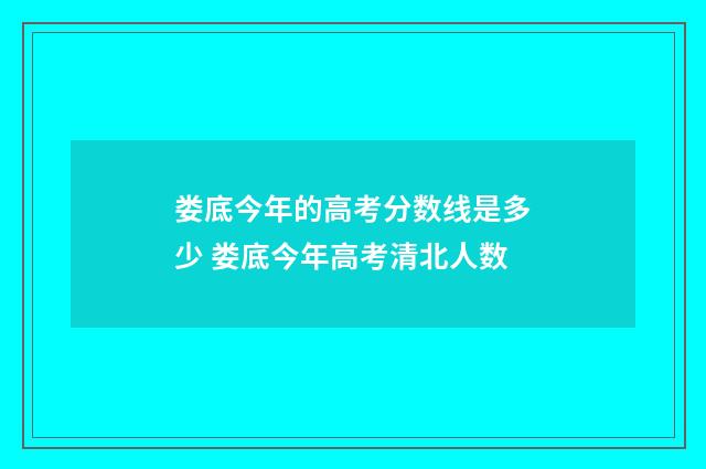 娄底今年的高考分数线是多少 娄底今年高考清北人数