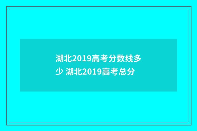 湖北2019高考分数线多少 湖北2019高考总分