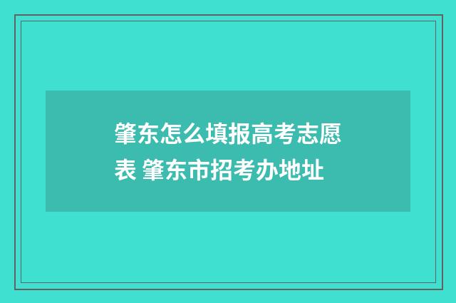 肇东怎么填报高考志愿表 肇东市招考办地址