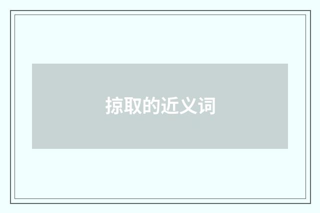 掠取的近义词