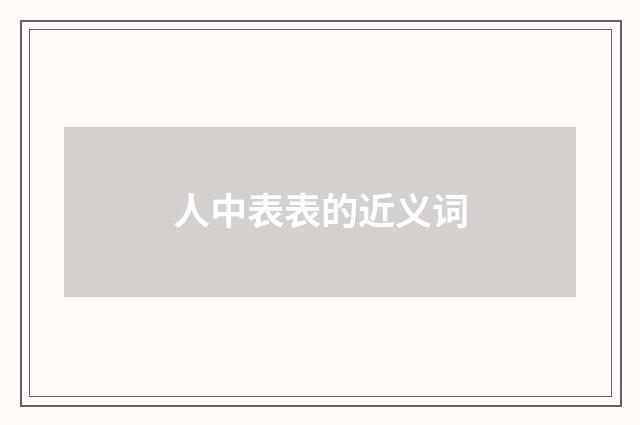 人中表表的近义词