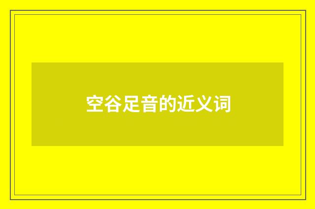 空谷足音的近义词