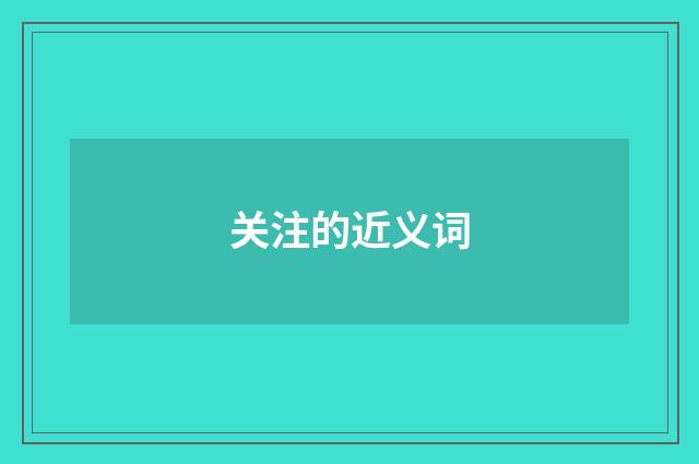 关注的近义词