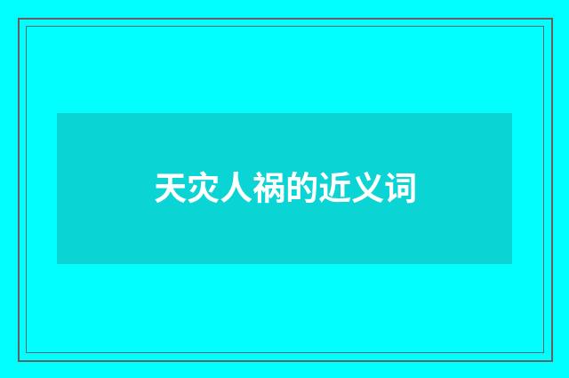 天灾人祸的近义词
