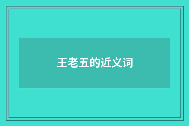 王老五的近义词