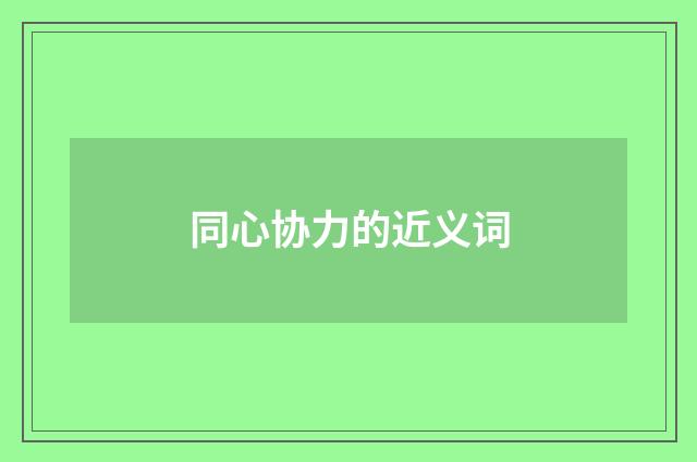 同心协力的近义词