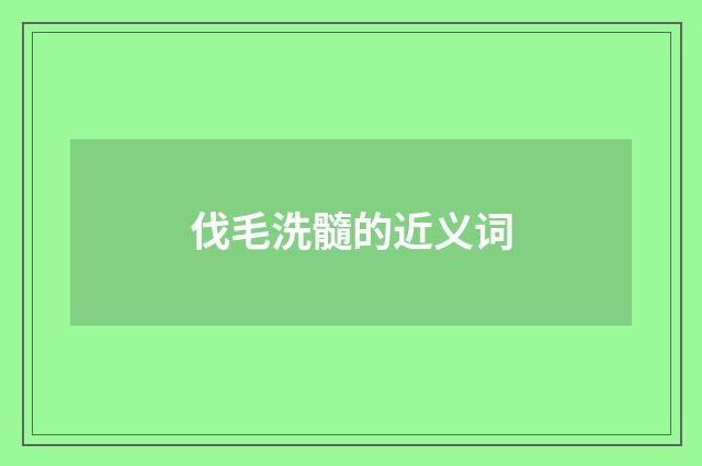 伐毛洗髓的近义词