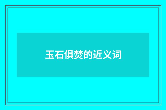 玉石俱焚的近义词