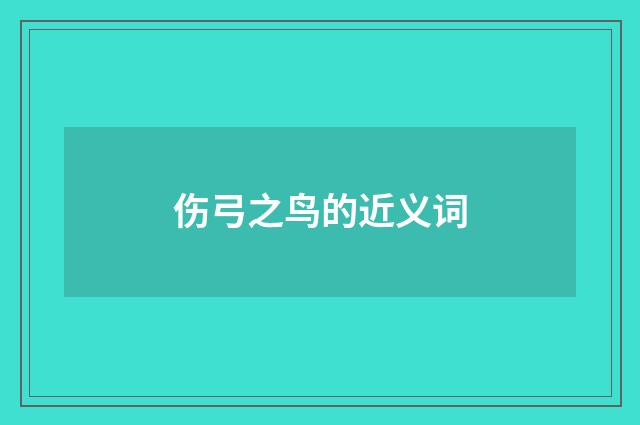 伤弓之鸟的近义词