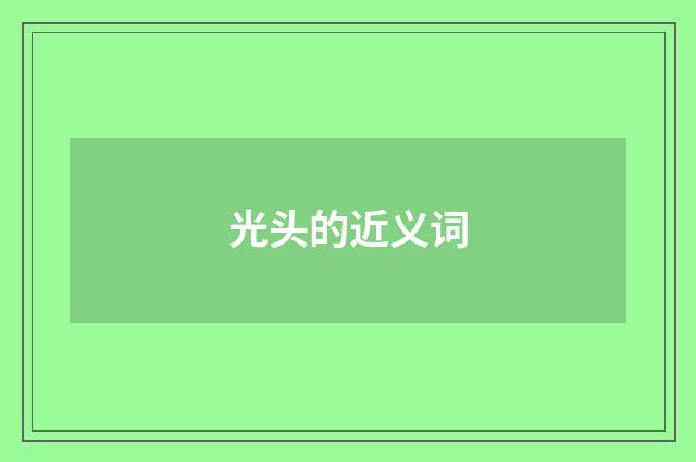光头的近义词