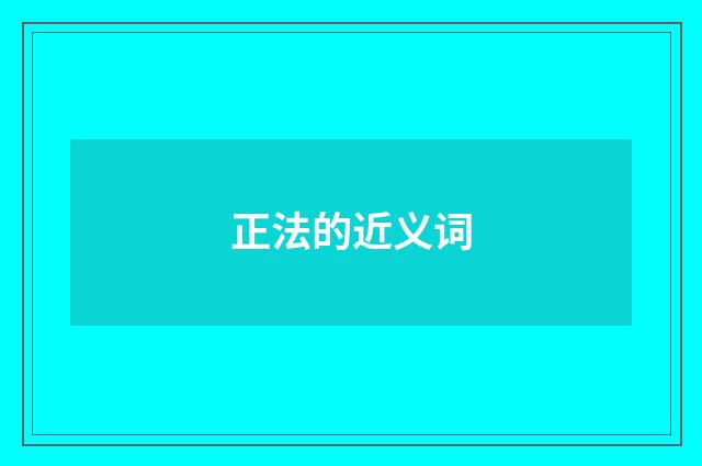正法的近义词