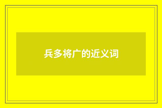 兵多将广的近义词