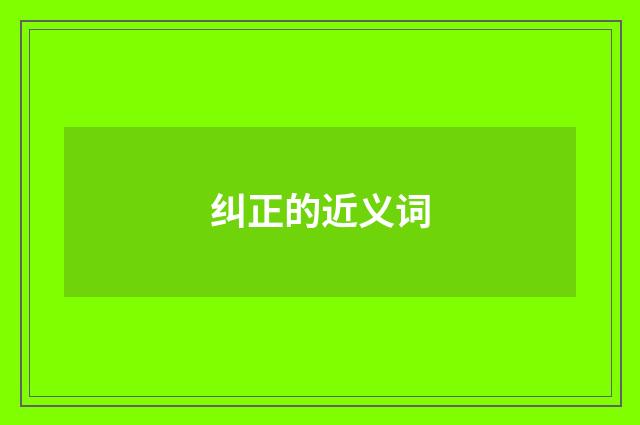 纠正的近义词