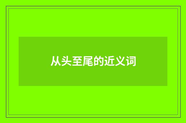 从头至尾的近义词