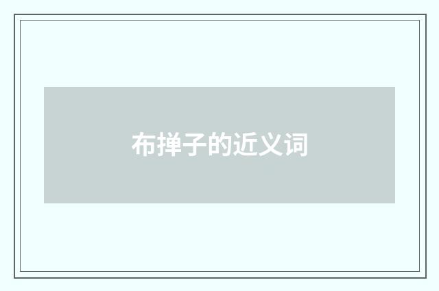 布掸子的近义词