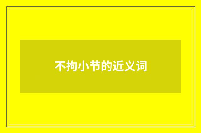 不拘小节的近义词