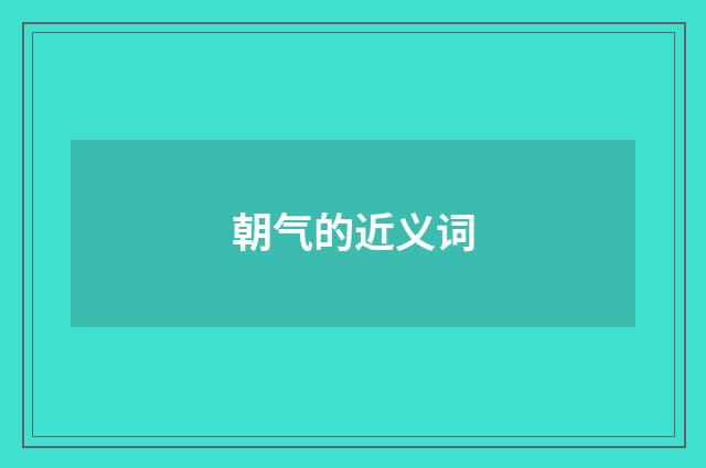 朝气的近义词