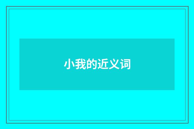 小我的近义词