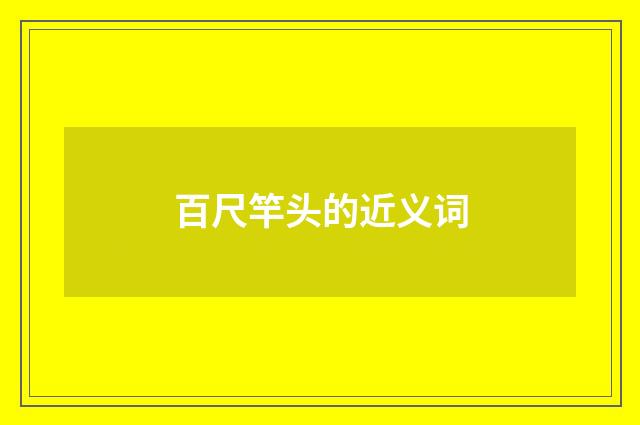 百尺竿头的近义词