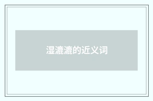 湿漉漉的近义词