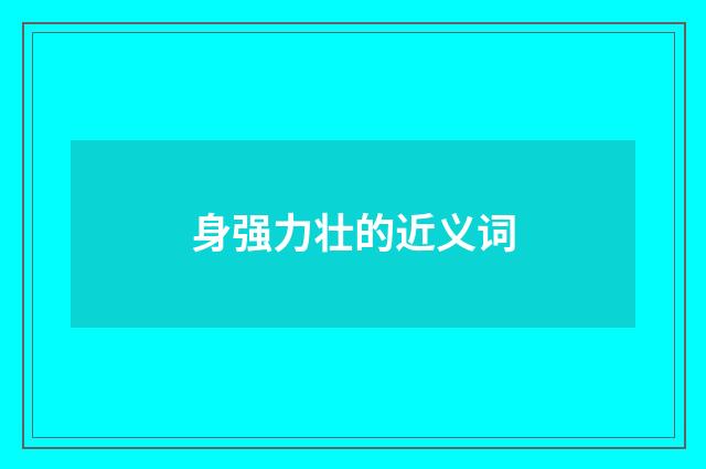 身强力壮的近义词