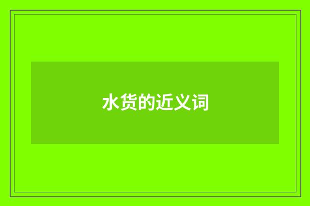 水货的近义词